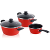 Image de Batterie De Cuisine 5 Pièces, Induction, Antiadhésive Sans Pfoa Magefesa Grana Rouge