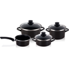 Image de Batterie De Cuisine 7 Pièces, Induction, Antiadhésive Sans Pfoa Magefesa Kenia Noir