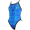 Image de Maillot de bain de natation Turbo Pixels bleu rose femme