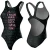 Image de Maillot de bain de natation Turbo Train Hard bretelles larges noir femme - S