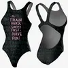 Image de Maillot de bain de natation Turbo Train Hard bretelles larges noir femme - XL