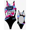Image de Maillot de bain de natation Turbo London Love bretelles larges femme - S