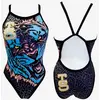 Image de Maillot de bain de natation Turbo Tigre noir bleu orange femme - S