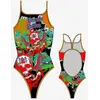 Image de Maillot de bain de natation Turbo Pirate Treasure bretelles fines noir femme - M