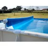 Image de Enrouleur de bâches pour piscines hors-sol GRE - 1 25m à 6 15m - Système permanent - Métal Bleu