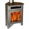 Image de Poêle à bois - PANADERO - R5 Four Max - 11 kW - Acier gris antracite - Design triangulaire