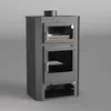 Image de FM Poêle à bois acier M-104 9kW avec porte en fonte et four
