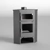 Image de FM Poêle à bois acier M-105H 9kW avec porte en fonte et four