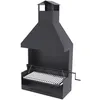 Image de Barbecue argentin bois et charbon - FM CALEFACCION - 80 cm - Grille suspendue à manivelle - Grille inox