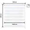 Image de Store enrouleur jour et nuit - Easydeco - Blanc - 150 x 250 cm