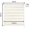 Image de Store enrouleur jour et nuit - Easydeco - Lin - 120 x 250 cm