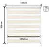 Image de Store enrouleur jour et nuit - Easydeco - Lin - 135 x 250 cm
