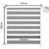 Image de Store enrouleur jour et nuit - Easydeco - Gris - 135 x 250 cm