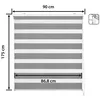 Image de Store enrouleur jour et nuit - Easydeco - Gris - 90 x 175 cm