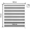 Image de Store enrouleur jour et nuit - Easydeco - Gris - 160 x 175 cm