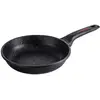 Image de Poêle à frire induction 24cm fonte d'aluminium antiadhésif écologique sans pfoa, fagor, alutherm, , noir