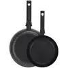 Image de Set de 2 poêles à frire induction 20-24cm aluminium 3 mm, antiadhésif sans pfoa, fagor, nela marble, , noir