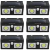 Image de Lot 6 Appliques Solaires Led 2 Lumières Avec Crépuscule Et Détecteur De Mouvement Noir 7500k 20000h 7hsevenon