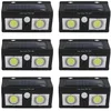 Image de Pack 6 Appliques Solaires LED 2 Lumières avec Crépuscule et Détecteur de Mouvement Noir 7500K 20000H 7hSevenOn