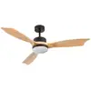 Image de Ventilateur De Plafond Avec Lumière 3 Pales Noires 56w 6 Vitesses New York Dayron