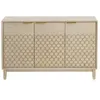 Image de Meuble TV 3 portes plaqué chêne beige finition beige.   REF.11031