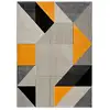Image de Tapis atticgo gladys rectangulaire gris et moutarde - 100% polypropylène 12138