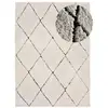 Image de Tapis shaggy scandinave blanc et noir, 120 x 170 cm 50020