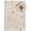 Image de Tapis scandinave à relief crème et rouille, 120 x 170 cm 50065