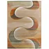 Image de Tapis abstrait intérieur terracotta, 140 x 200 cm LIBET