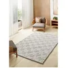 Image de Tapis ATTICGO scandinave avec relief 64 x 120 cm JUNO 111 blanc