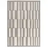 Image de Tapis géométrique à relief gris et blanc, 80 x 150 cm 51102