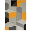 Image de Tapis atticgo leo 80x150 cm - rectangulaire moderne, gris beige moutarde leo12155
