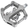 Image de Pédales VTT - Wellgo - WAM D10 - Magnésium - Clip In + Plate-forme - Argent