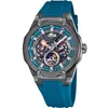 Image de LOTUS Montre Homme 18946/2 Vortex Boîtier en acier inoxydable 316l Noir Bracelet en caoutchouc bleu bleu