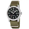 Image de Montre - LOTUS - 19055/4 - Bracelet nato vert kaki - Boîtier 42 mm acier - Cadran noir luminescent