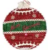 Image de Boule De Noël Lumière Led 40 X 4 X 40 Cm 40 X 5,5 X 40 Cm Rouge Argenté Blanc Plastique Polypropylène