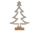 Image de Sapin De Noël Silhouette 5 X 29 X 20,5 Cm Argenté Bois