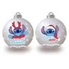 Image de Lot de 6 boules de sapin de Noël 8 cm Stitch