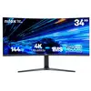 Image de Nilox Monitor 34" Nxm344kd11 Ultrawide 4k Curvo 144hz 2hdmi 2dp 1ms Mmdia Écran Plat De Pc 86,4 Cm (34") 3440 X 1440 Pi
