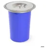 Image de -Emuca Poubelle encastrable sur le plan de travail Recycle 1 bac extractible 7 litres Acier inoxydable et Plastique