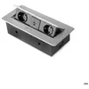 Image de Bloc multiprise - Emuca - Atom 26 Lite - 4 prises type F Schuko - 2 ports USB - Encastrable