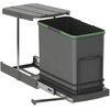 Image de Poubelle De Recyclage Emuca Module 30 24 Litres Gris Anthracite