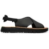 Image de Sandales noires pour femme - CAMPER Oruga K200157-022 - Semelle en EVA et cuir pleine fleur