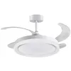 Image de Ventilateur de plafond KIGALI blanc/blanc 4 pales escamotables 72W LED 300040006000K H35xP.108/50cm