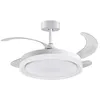 Image de KIGALI MINI ventilateur de plafond blanc/blanc 4 pales escamotables 48W LED 300040006000K H35xP.91/40cm