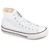Image de Chaussures mid toile - VICTORIA - Vintage mid blanc - Lacets - Semelle plate - Femme