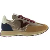 Image de Baskets en nylon métallisé et cuir fendu femme Victoria Cosmos - platino