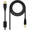 Image de Nanocable 10.01.1203 - Câble dimprimante USB 2.0 avec ferrite mâle-mâle 3mts