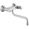 Image de Me9langeur murale roca brava chrome poli bec mobile 215 mm entraxe 150 mm 2 poigne9es 860240