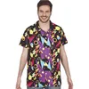 Image de CHEMISE BARIOLÉE NOIR ANNÉES 80 HOMME